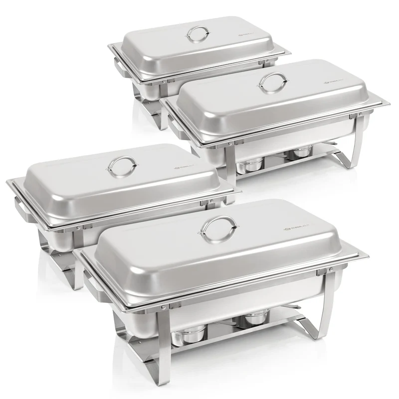 Mahlzeit Chafing Dish Profi Set Grenoble Speisewärmer - 4X Edelstahl