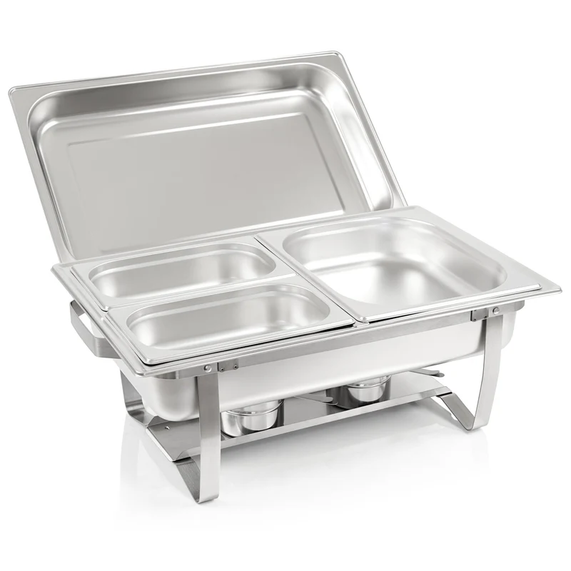 Mahlzeit Chafing Dish Profi Set Grenoble Speisewärmer - 4X Edelstahl