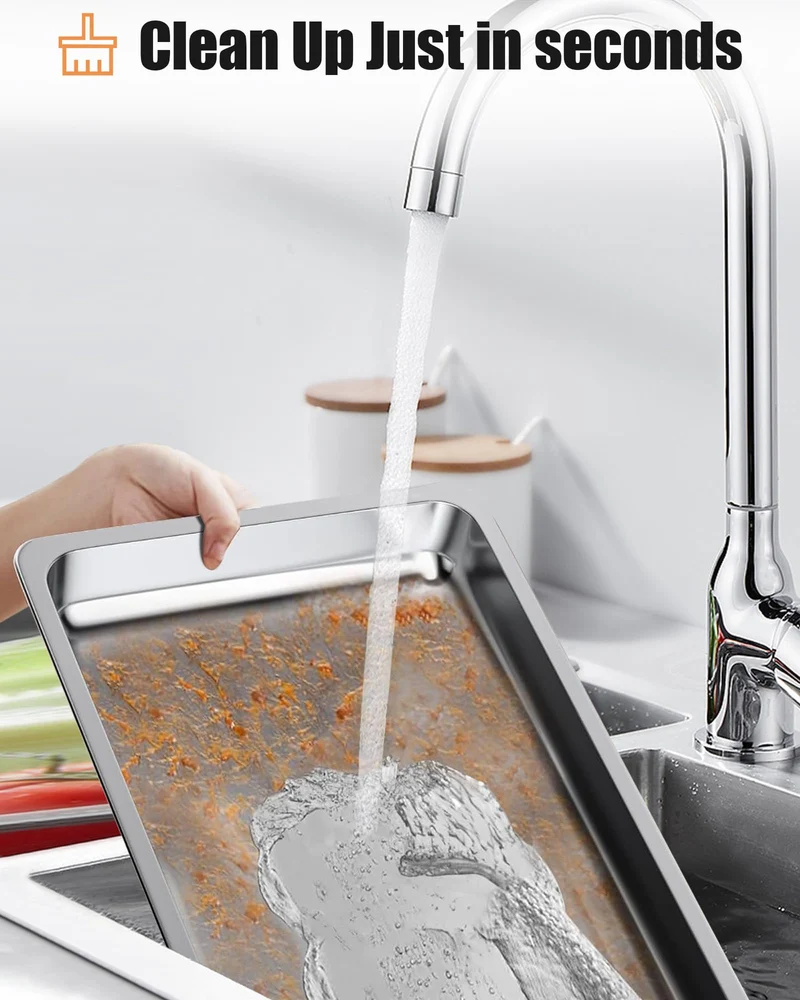 WENMILY Chafing Dish Set Warmhaltebehälter – 2x Quadrat Silber 9L