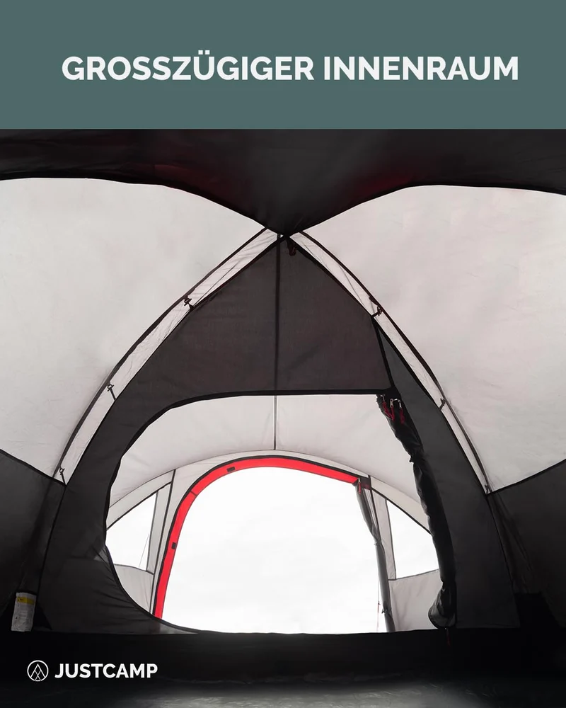 Justcamp Scott Campingzelt - Kuppelzelt 4 Personen Wasserdicht