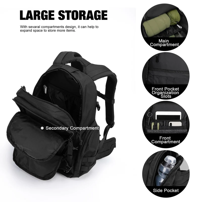 Mardingtop Taktischer Militär Rucksack Wanderrucksack - 40L