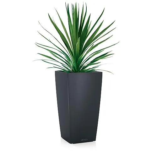 LECHUZA CUBICO Color 40 Blumenkübel mit Bewässerung - Schiefergrau