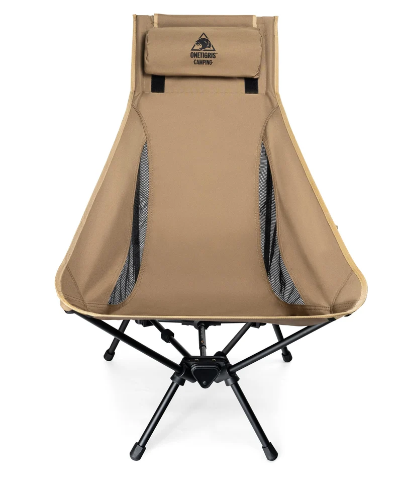 OneTigris TIGERBLADE Campingstuhl Hochlehner faltbar - Kojote Braun
