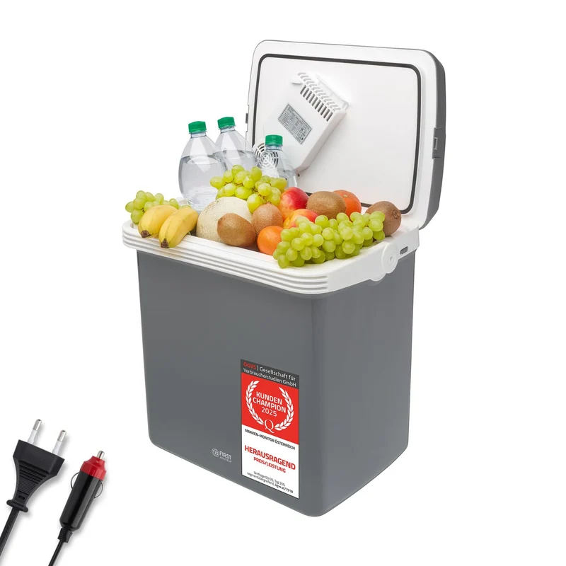 TZS First Austria Kühlbox 32L elektrisch 12V/230V Grau