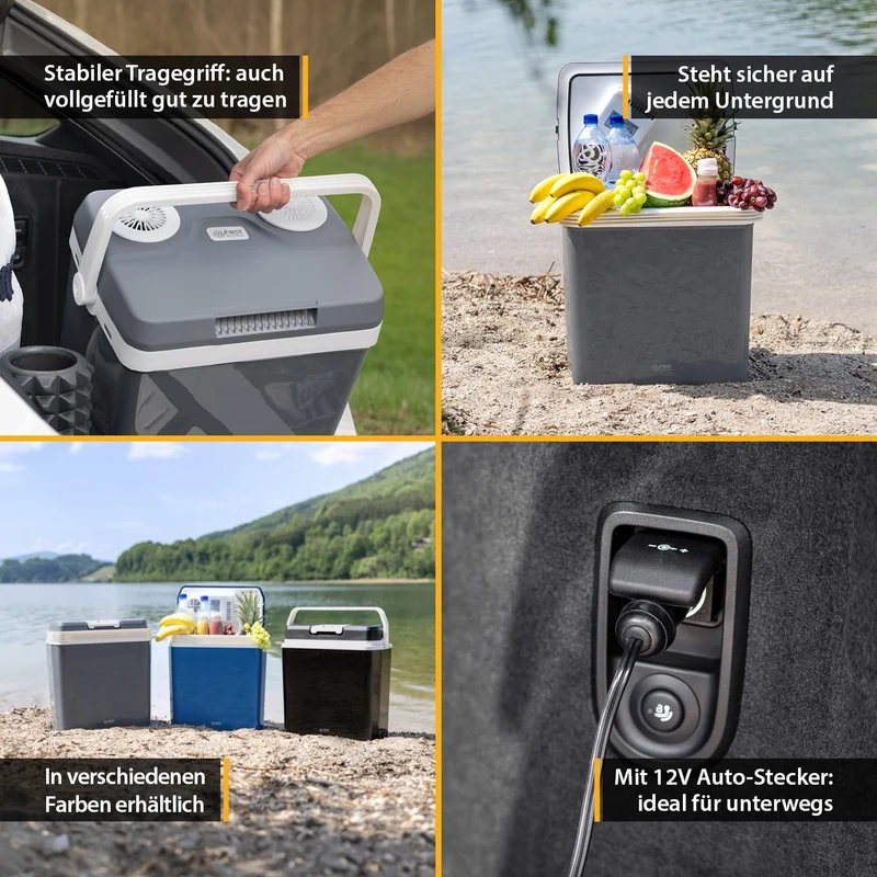 TZS First Austria Kühlbox 32L elektrisch 12V/230V Grau
