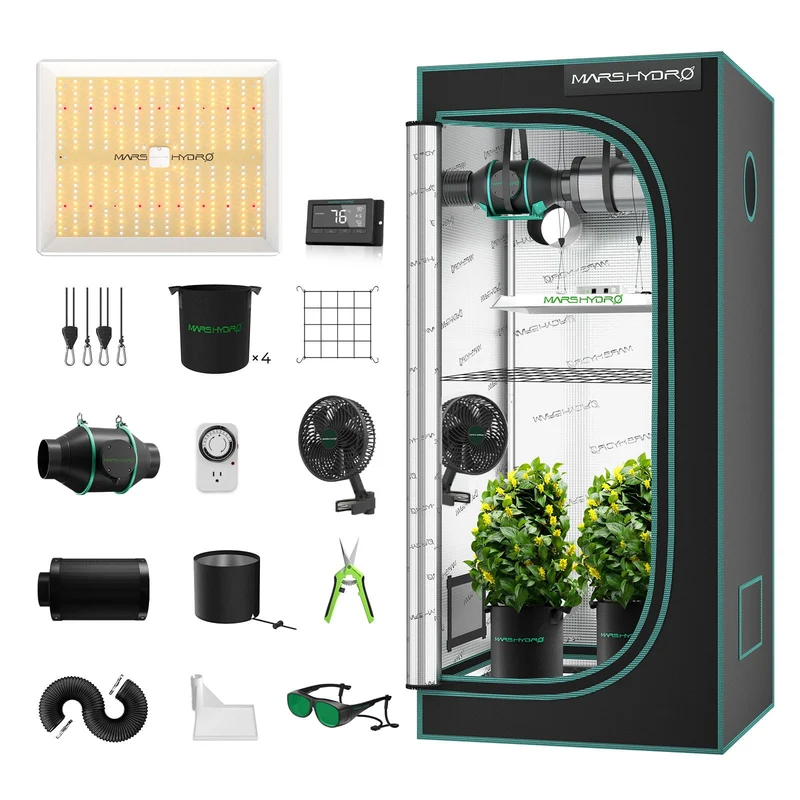 MARS HYDRO TS1000 LED Growzelt Komplettset - 80x80x160cm