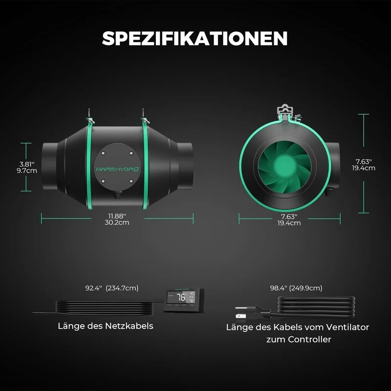 MARS HYDRO TS1000 LED Growzelt Komplettset - 80x80x160cm