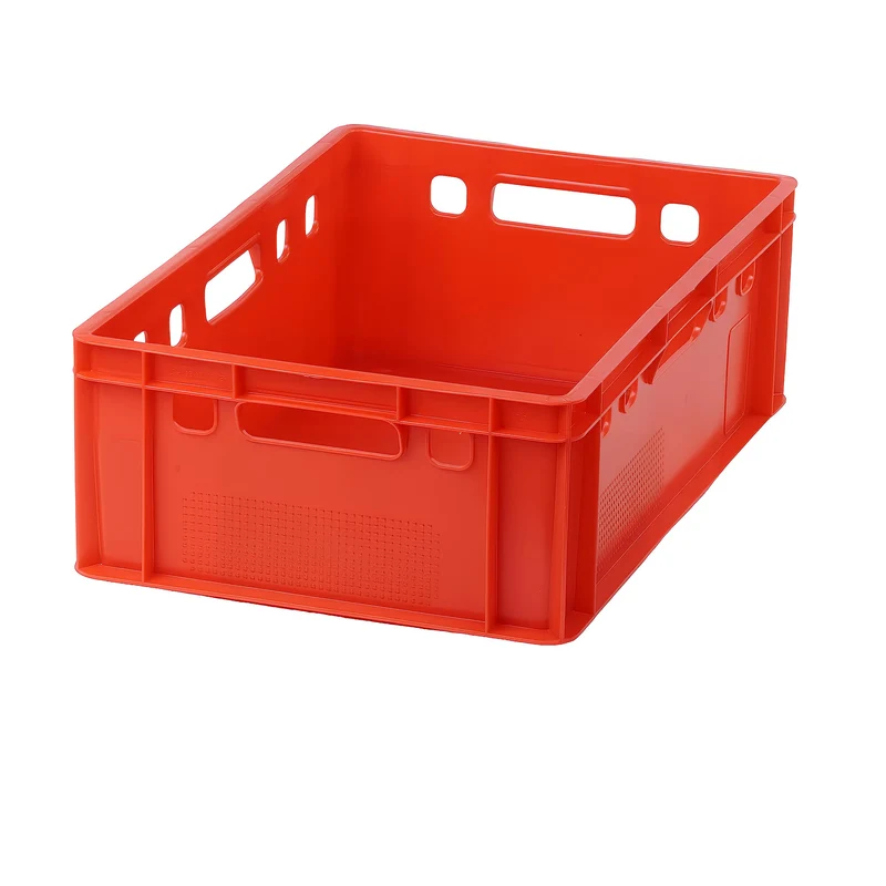 E2 Fleischkiste 60x40x20 Rot – 5 Stück Metzger Lagerkisten