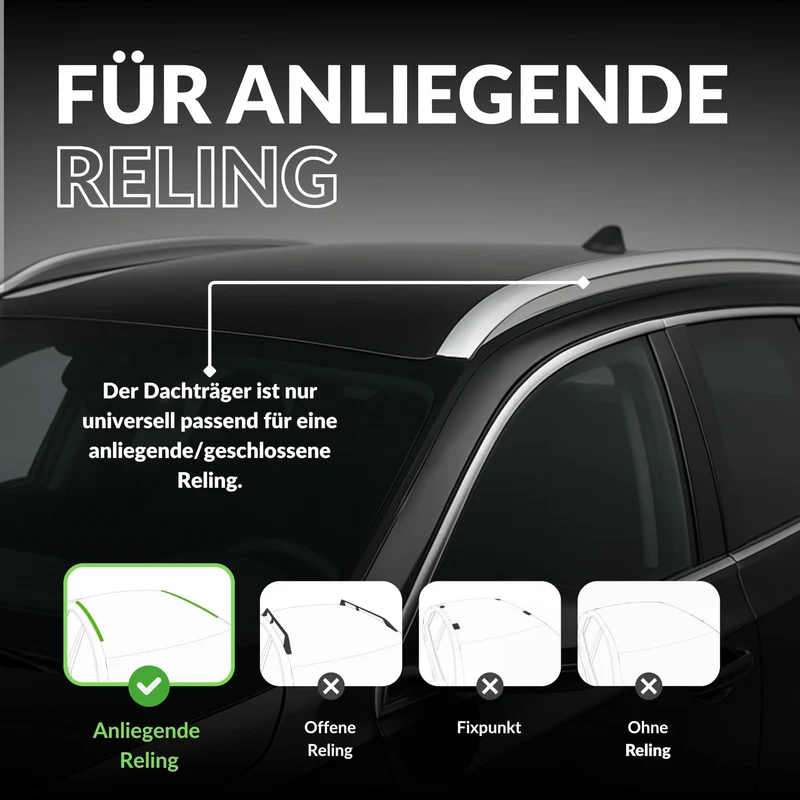 Owen Dachträger 3.0 Pro für bündige Reling - Silber 120cm