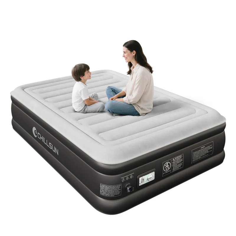 CHILLSUN Luftbett elektrisch aufblasbar 190x137x46 cm