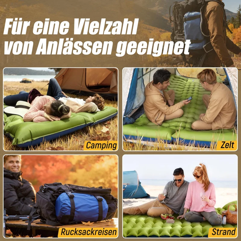 Yuzonc Isomatte Doppel Selbstaufblasend Verdickt