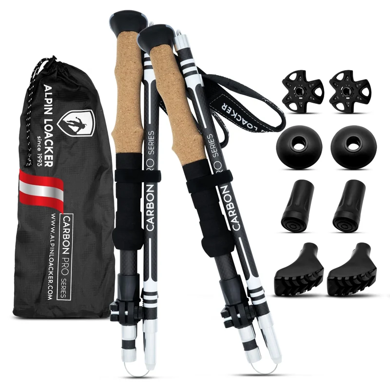 ALPIN LOACKER Trekkingstöcke faltbar carbon – 100-120 cm