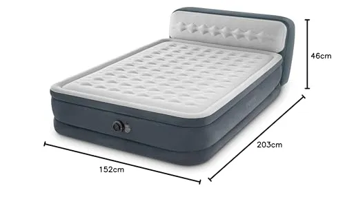Intex DuraBeam UltraPlushHeadboard Luftbett - Queen 220V Pumpe
