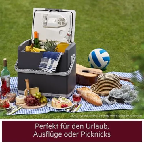 AEG Automotive KK Thermoelektrische Kühlbox 28L 12/230V, Schwarz