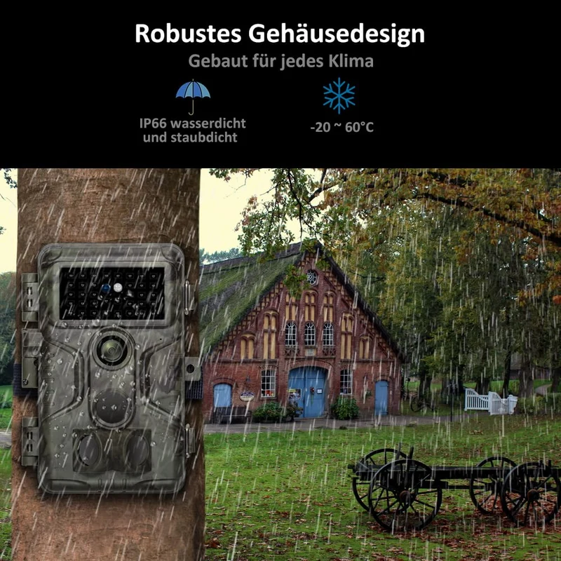 GardePro A3S Wildkamera - 64MP 1296P No Glow Infrarot