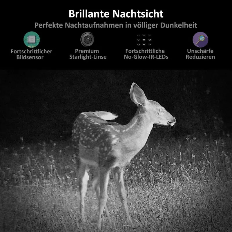 GardePro A3S Wildkamera - 64MP 1296P No Glow Infrarot