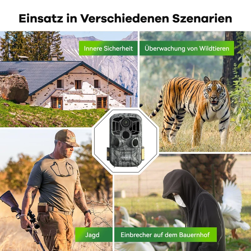 DEATTI Wildkamera 4K 48MP HD WLAN mit App Steuerung