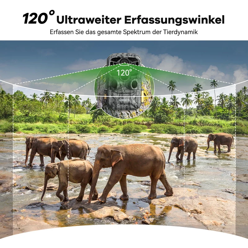 DEATTI Wildkamera 4K 48MP HD WLAN mit App Steuerung
