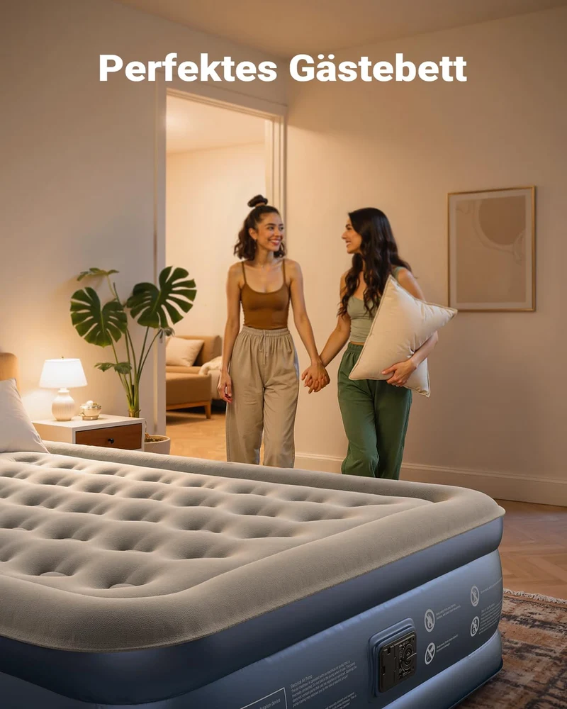 iDOO Luftmatratze Selbstaufblasend 2 Personen - 152x203x46cm