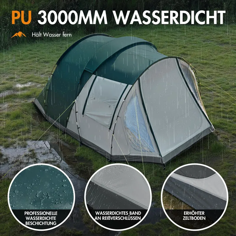 PORTAL 4Plus Familien Campingzelt - 5 Personen Tunnelzelt