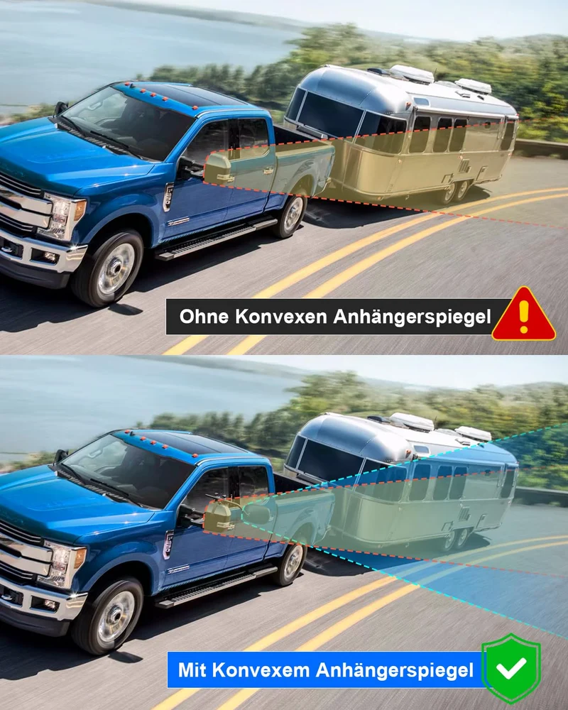 SUPAREE Wohnwagen Zusatzspiegel Konvexspiegel – Universal 2er-Set