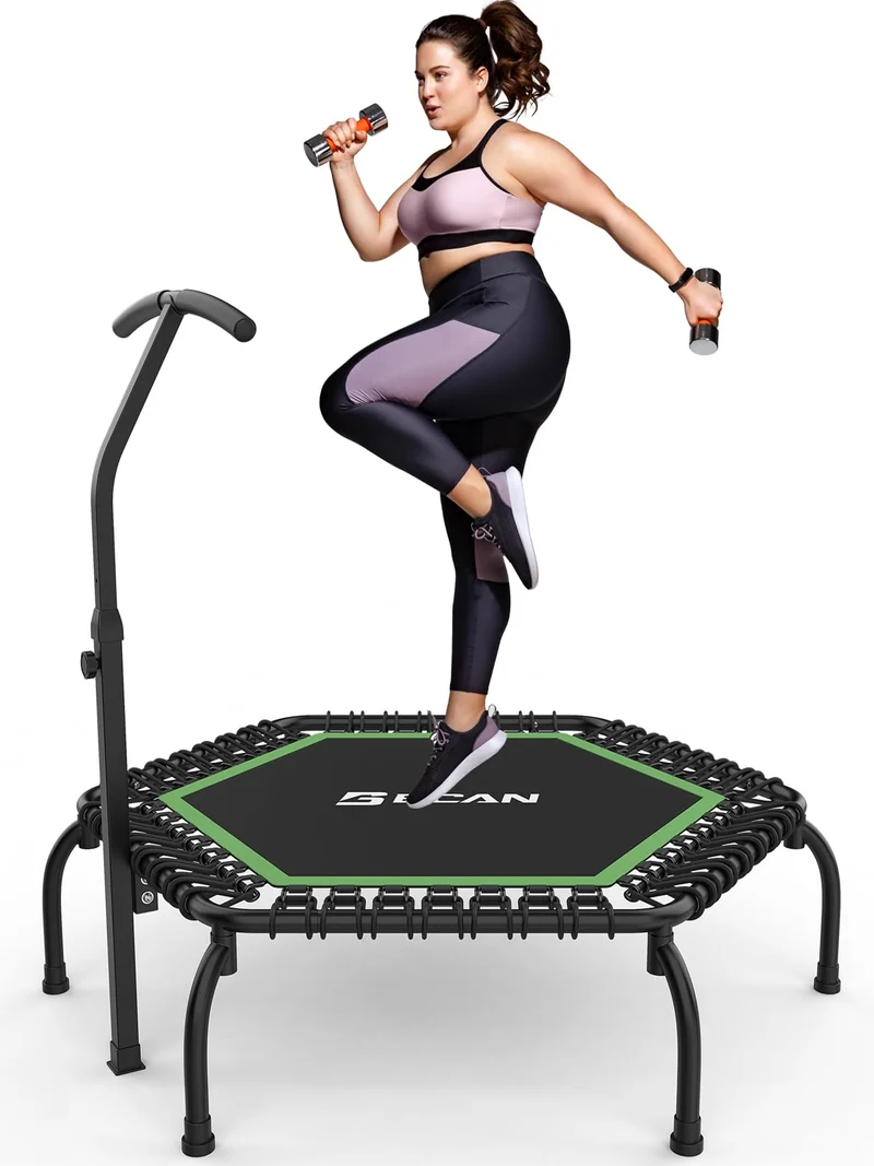 BCAN Fitness Trampolin Erwachsene Ø 122 cm - T-Griff