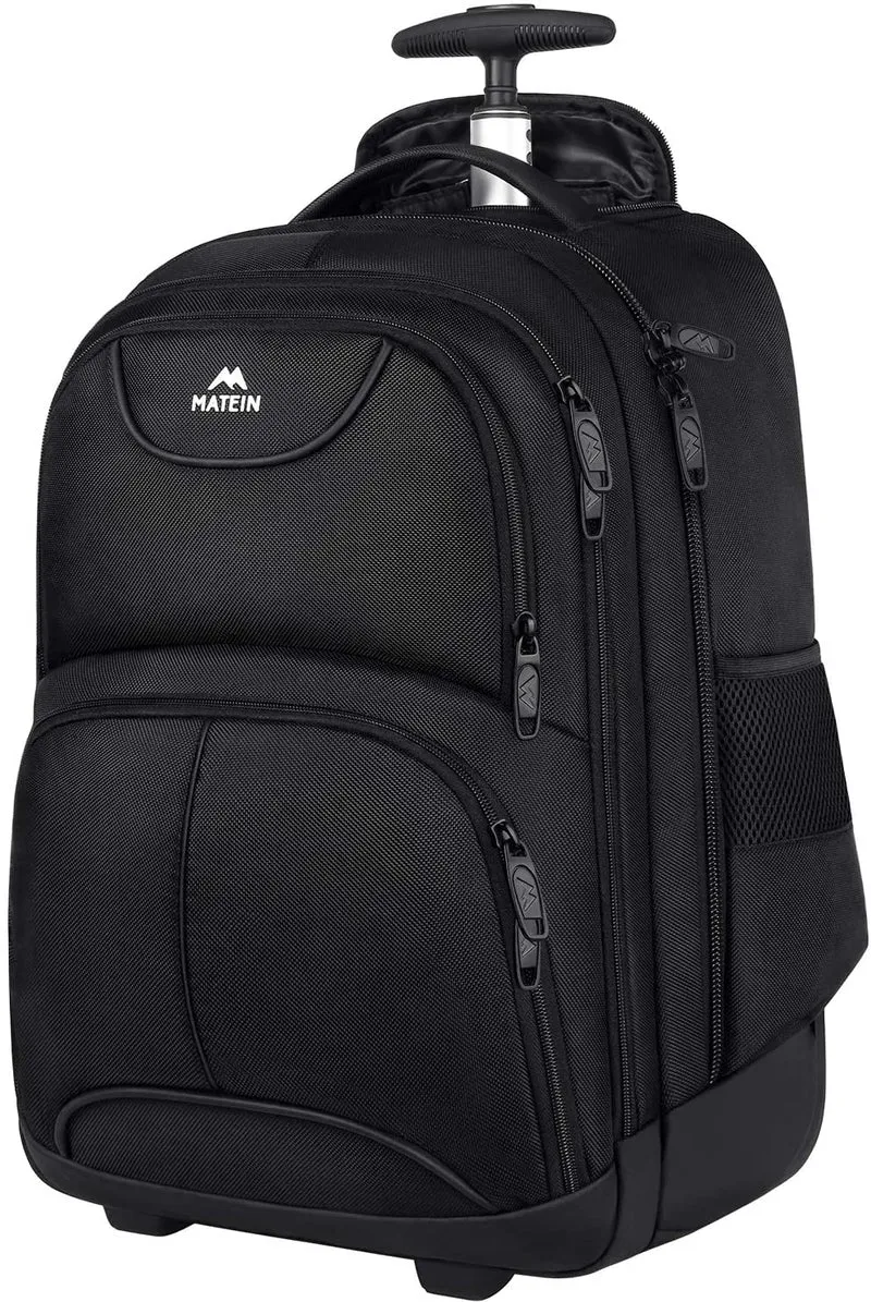 MATEIN Business Trolley Reiserucksack 17 Zoll – Schwarz