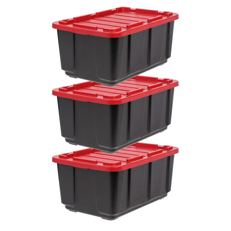 Iris Ohyama UTB-27 Wasserdichte Aufbewahrungsbox - 3er-Set 100L Schwarz