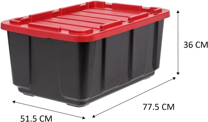 Iris Ohyama UTB-27 Wasserdichte Aufbewahrungsbox - 3er-Set 100L Schwarz