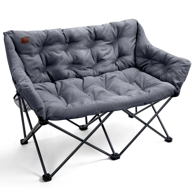 EVER ADVANCED Faltbares Campingsofa 2-Sitzer XXL - Grau