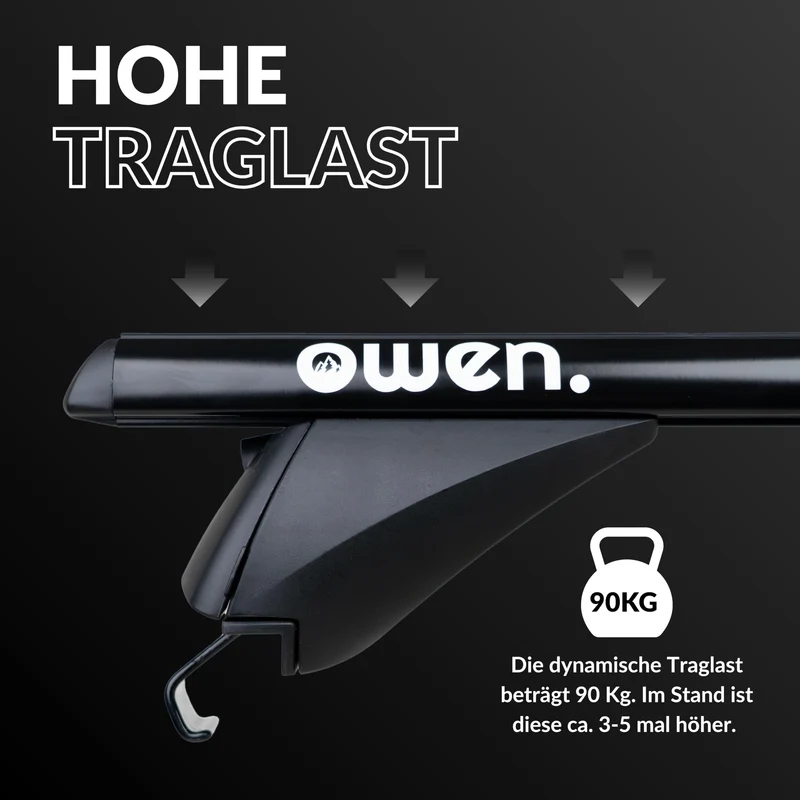 Owen 3.0 Relingträger - Universal 120cm Schwarz