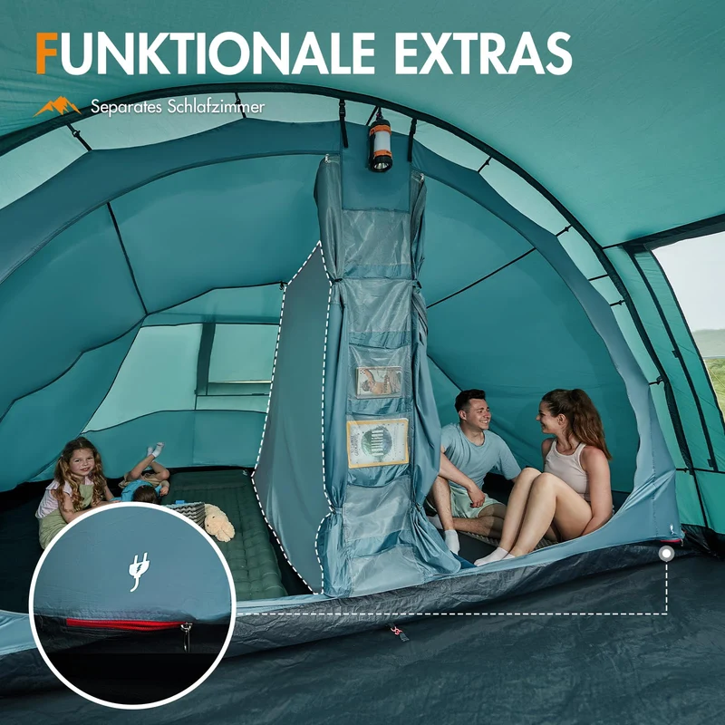 Portal Tunnelzelt Familienzelt - 6 Personen Stehhöhe