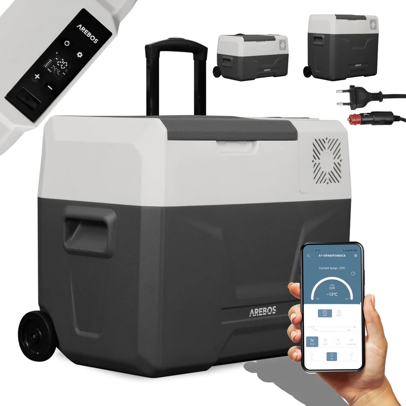 Arebos elektrische Kompressor Gefrierbox 39L mit Rollen