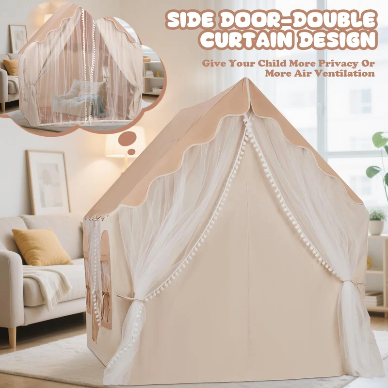 snookids Kinder Tipi Zelt – Indoor Spielhaus Komplettset