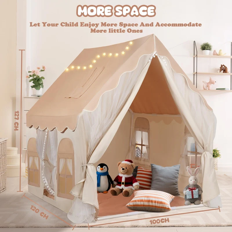 snookids Kinder Tipi Zelt – Indoor Spielhaus Komplettset