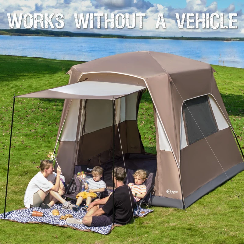PORTAL Heckzelt 4-5 Personen – 2-in-1 Auto & Sonnensegel