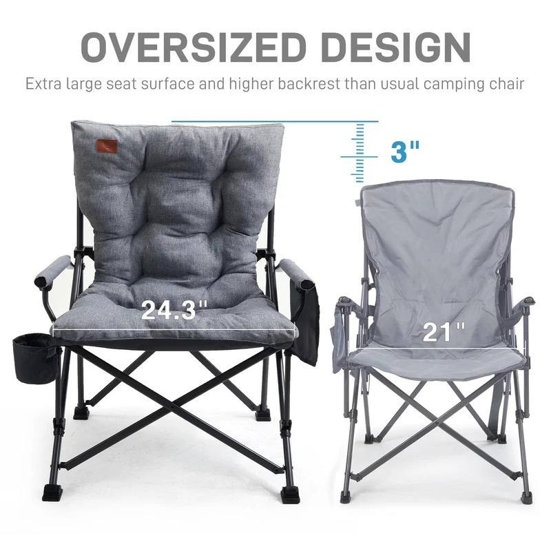 EVER ADVANCED Faltbarer Campingstuhl - XL 230kg Belastbar