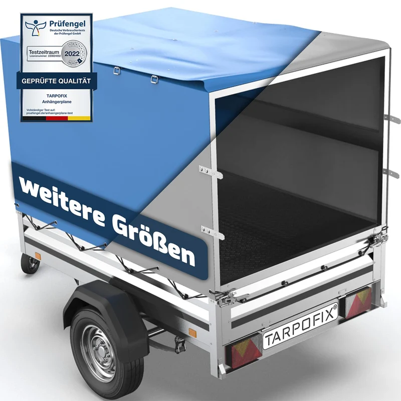 Tarpofix Anhänger Hochplane PVC 208x114x90 cm – Grau
