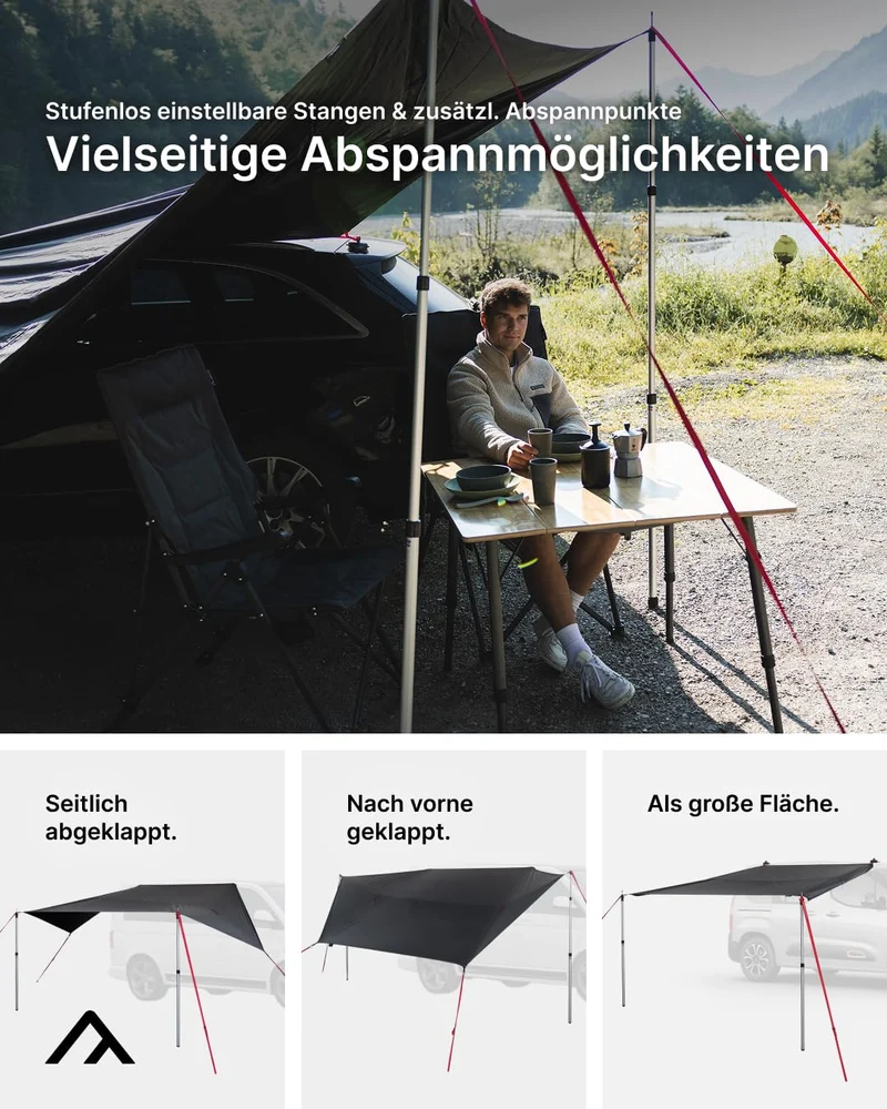 qeedo Motor Tarp Universal Sonnensegel – UV80 Autosonnensegel