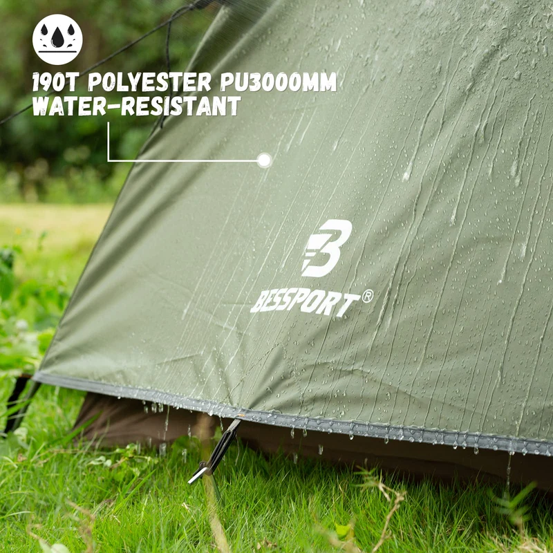 Bessport Camping Zelt 2 Personen - Ultraleicht, 4 Jahreszeiten