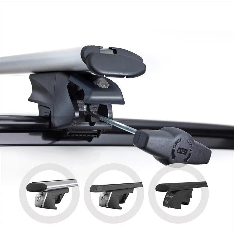 Atera Signo RTD Dachträger - Alu Aero Silber für Dachreling 122cm